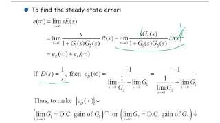 EMSE301 자동제어 ch74 Sec75 SteadyState Error for Disturbances 외란에 대한 정상상태 오차 [upl. by Hahseram]