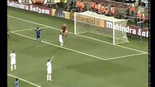 Gol de Palermo a Grecia Grande martin VAMOS ARGENTINA  CARAJO [upl. by Osbourn]