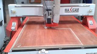 CORTE DE OFICINAS CON ROUTER CNC MAXICAM [upl. by Nwahsaj]