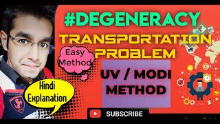 Degeneracy in Transportation Problem  UV method  Modi Method  Operation Research [upl. by Mitran]