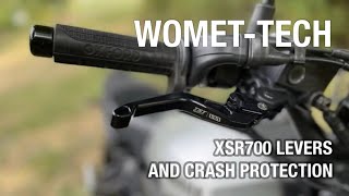 Levers and crash protection from Womettech  TST Industries for the Yamaha XSR700 [upl. by Ehc]