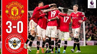 Varanes First United Goal  Manchester United 30 Brentford  Highlights [upl. by Atiuqrahc]