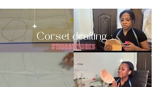 How to draft a corset pattern easier method corset fashiondesign fashionblogger [upl. by Xirtaeb]