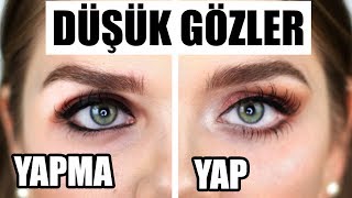 DÜŞÜK GÖZLERE NASIL MAKYAJ YAPILIR Doğrusu  Yanlışı [upl. by Yasmeen230]