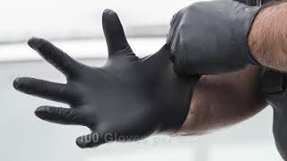 AMMEX Professional 3 mil Black Nitrile Exam Gloves [upl. by Binny128]