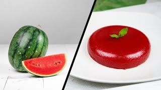 Watermelon Pudding  No Gelatin No AgarAgar  Quick amp Easy Dessert [upl. by Erbma]