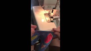 How to do a rolled hem on an overlocker [upl. by Aisitel]