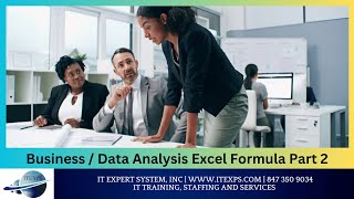 Data Analysis Excel Formula Part 2  DA  excel  BI  formula  IT Expert System INC [upl. by Arytal521]