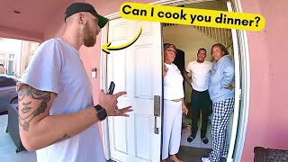 Asking Strangers in Compton to Cook Them Dinner in THEIR Home [upl. by Anerev544]