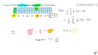 Find the mean deviation about the median for the following data [upl. by Ahsimek]