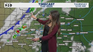 DFW Weather Latest forecast and timeline for storm chances [upl. by Rekab]