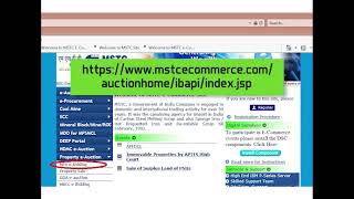 How to register on MSTC site for Banks properties Eauction [upl. by Arodal]