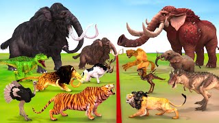 ARBS Prehistoric Mammals VS Modern Animals Size Comparison Animal Revolt Battle Mammoth Elephant [upl. by Ira]