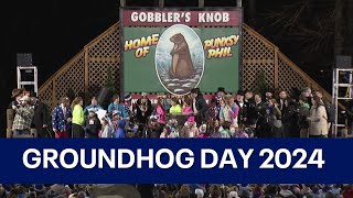 Groundhog Day 2024 live from Punxsutawney [upl. by Esinad]