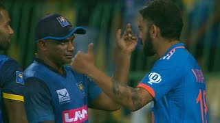 Huge Drama between Virat Kohli Sanath Jayasuriya during Handshake On Virat LBW Drama today [upl. by Ecad]