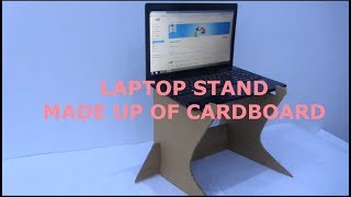 DIY Laptop Stand Made Up Of CardboardVery Simple [upl. by Anilac]