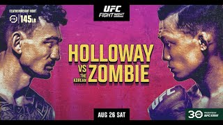 UFC Singapore Max Holloway vs Korean Zombie Livestream Watch Along [upl. by Nylehtak]