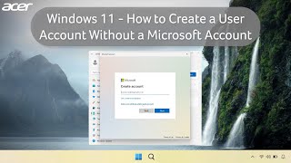 Windows 11  How to Create a User Account Without a Microsoft Account Creating a Local Account [upl. by Boycie796]