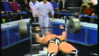 The Warlord Benchpresses 500 pounds 19 times WWF 1991 [upl. by Esina]