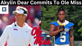 Akylin Dear Commit To Ole Miss  Ole Miss Football Recruiting News [upl. by Masterson19]