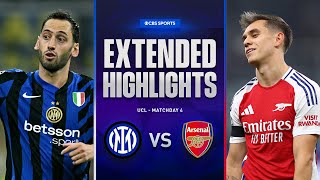 Inter vs Arsenal Extended Highlights  UCL League Phase MD 4  CBS Sports Golazo [upl. by Aldous24]