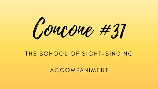 Concone 31 Accompaniment [upl. by Akehsat]