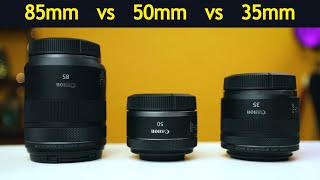 35mm vs 50mm vs 85mm Lens Comparison for Portrait Photography in Hindi [upl. by Herbert543]