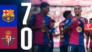 FC BARCELONA 7 vs 0 VALLADOLID  LA LIGA 202425 MD04 [upl. by Idden]