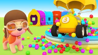 A new competition for racing cars for kids Helper Cars videos for kids amp car cartoons for kids [upl. by Channing]