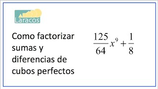 Como factorizar sumas y diferencias de cubos perfectos ejemplo 4 [upl. by Hairas125]