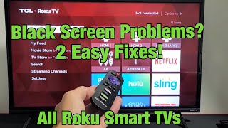 ALL ROKU TVs Black Screen or Flickering Black Screen FIXED 2 Solutions [upl. by Jorrie]