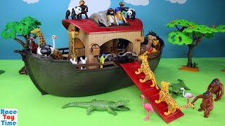 Playmobil Animals Ark Playset Build and Play  Toys Video [upl. by Emalia]