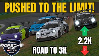 Porsche Cup Chaos at VIR  This Car is Insane  iRacing Road to 3K [upl. by Nuahs]