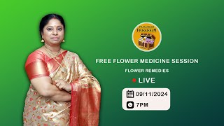 FLOWER MEDICINE FREE CLASS  MALAR MANJULA [upl. by Anier443]