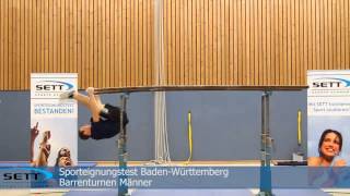 Sporteignungstest  Turnen Barren  Baden Württemberg  Männer [upl. by Missie]