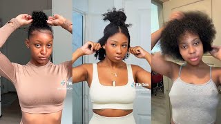 20 SIMPLE NATURAL HAIRSTYLES TUTORIALS 💞 PROTECTIVE HAIRSTYLE FOR WOC [upl. by Lemire]