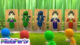 Wii Party U Minigames Gameplay Dojo Domination 1 MINH PARTY U [upl. by Aikahs]