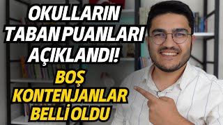 Okulların Taban Puanları Açıklandı Boş Kontenjanlar Belli Oldu  LGS 2023 [upl. by Yekram]