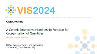 A Generic Interactive Membership Function for Categorization of Quantities  Fast Forward  VIS 2024 [upl. by Yllaw]