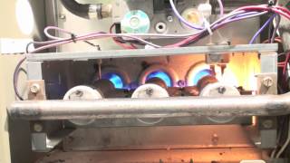 How to service the 80 AFUE gas furnace Adjust burners and finish service Part 9 [upl. by Lenz]