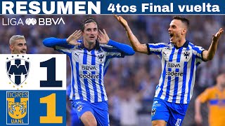 Monterrey 11 Tigres Rayados elimina a Tigres en el Clásico Regio  4tos de Final vuelta [upl. by Eddi865]