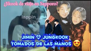 ¿Jikook de viaje a Sapporo la ciudad del amorJimin amp Jungkook agarrados de las manos 😍🐥🐰❤️ [upl. by Ainaj344]