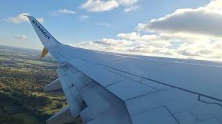 Ryanair Boeing 737800 sunny noon takeoff from London Stansted Airport to Billund [upl. by Radu]