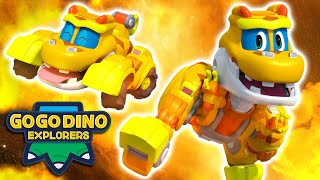 【GOGODINO】GoGo Kuning Beraksi ✨✨  Kompilasi  Dinosaurs For Kids  Cartoon For Kids  Toys [upl. by Alleacim]