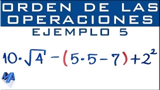 Operaciones combinadas  Suma resta multiplicación división potenciación radicación  Ejemplo 5 [upl. by Dru]