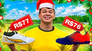 TESTANDO CHUTEIRAS DE MENOS DE 80 REAIS 💸🎄 SÃO BOAS amigo secreto [upl. by Waring]