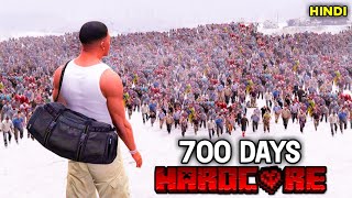 I Survived 700 Days In a ZOMBIE APOCALYPSE In GTA 5 [upl. by Leonteen]