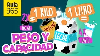 Medidas de Peso y Capacidad Kilogramo y Litro  Videos Educativos Aula365 [upl. by Lauryn]