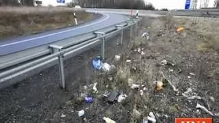 Autobahnen als Müllkippe  850 Tonnen jährlich in Nordhessen [upl. by Itirp278]