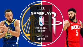 Warriors at Rockets  NBA Full Gameplay  November 2 2024 [upl. by Suivatnom]